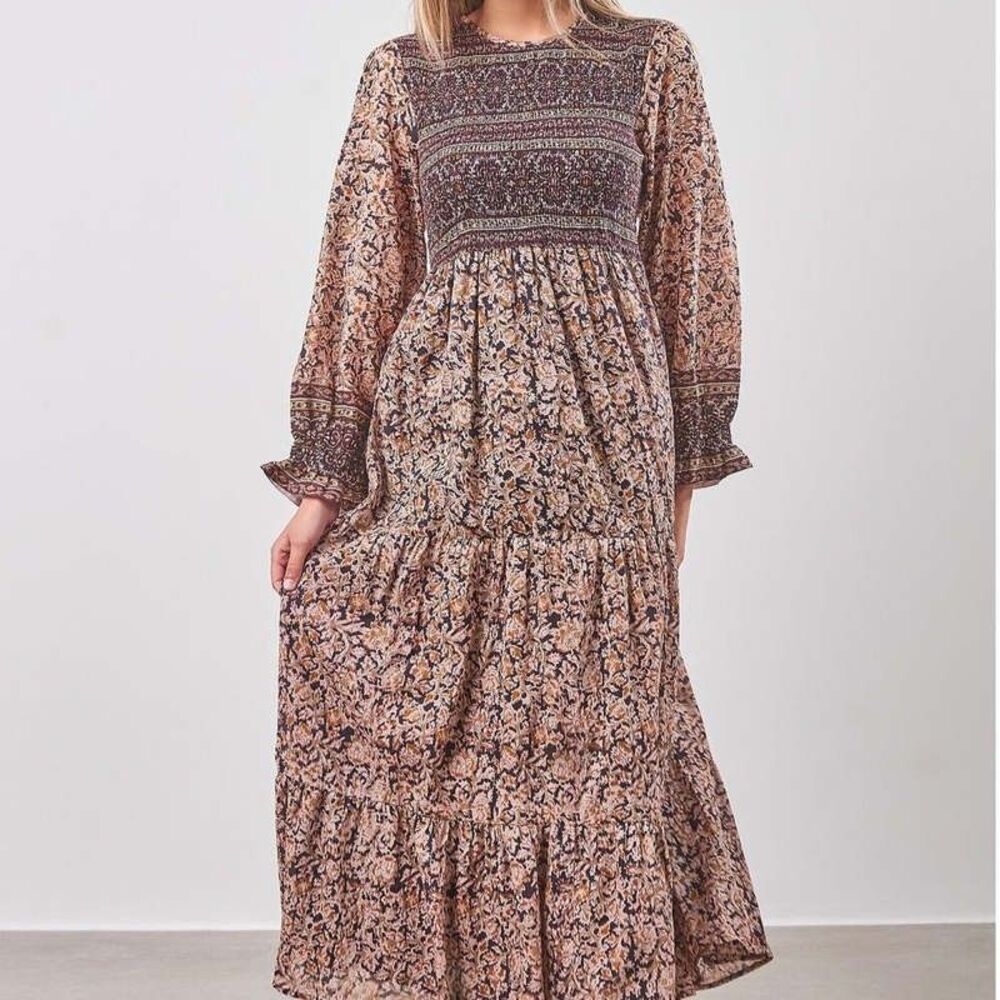 Maison Hotel Dress Rajasthan Vartan 100% Cotton dress Boho Cottagecore sz L
